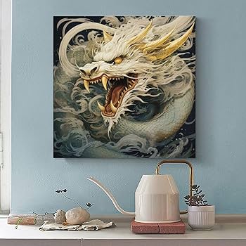 Amazon.co.jp: 金運 龍 ドラゴン ゴールド 竜 風水 魔除け 竜神